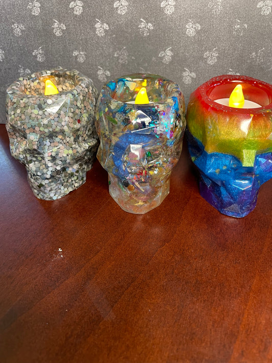 Geometric Skull T-light holders